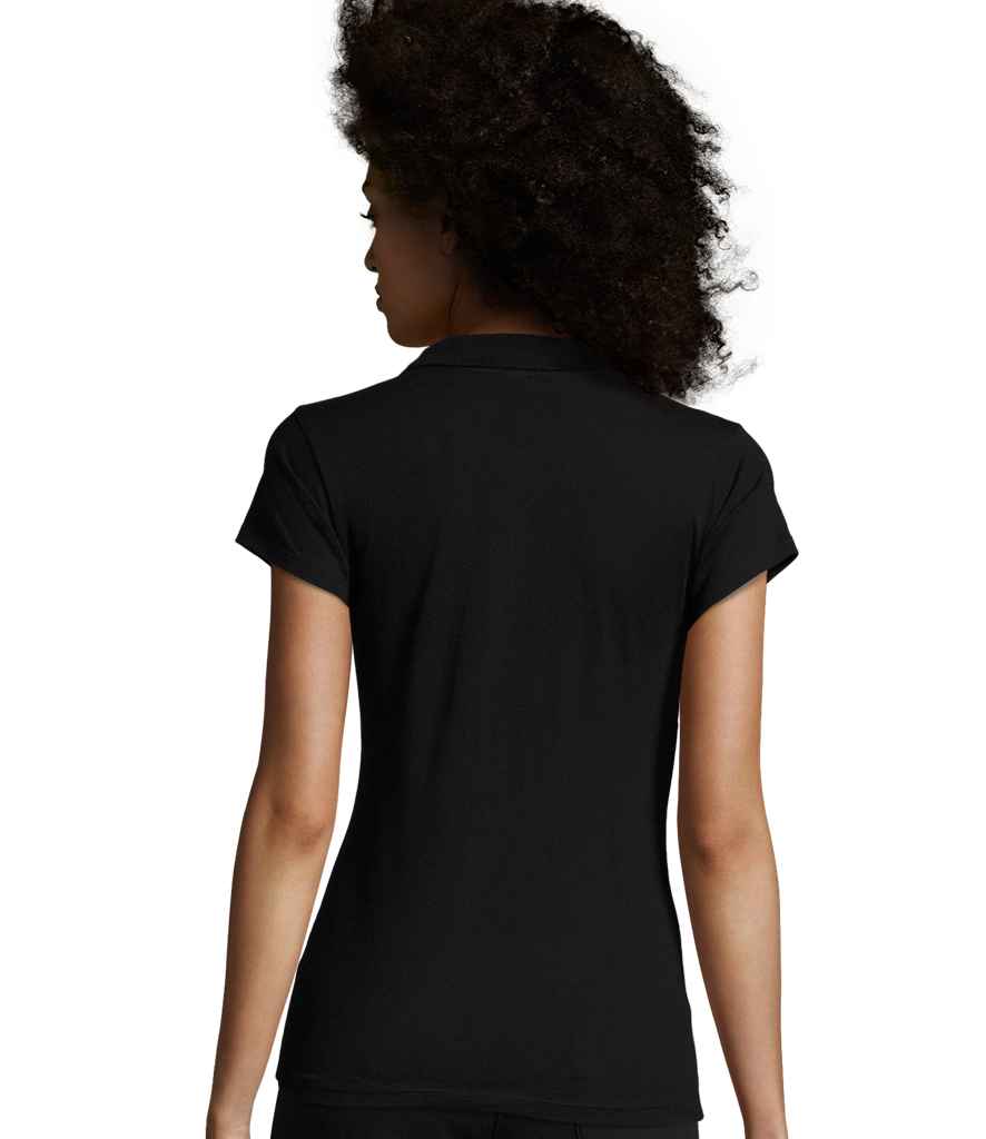 SOL'S Ladies Prescott Cotton Jersey Polo Shirt | Deep Black