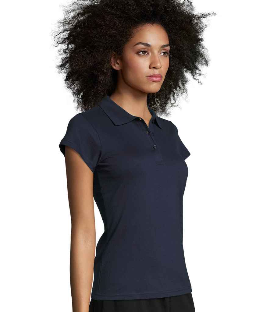 SOL'S Ladies Prescott Cotton Jersey Polo Shirt | French Navy