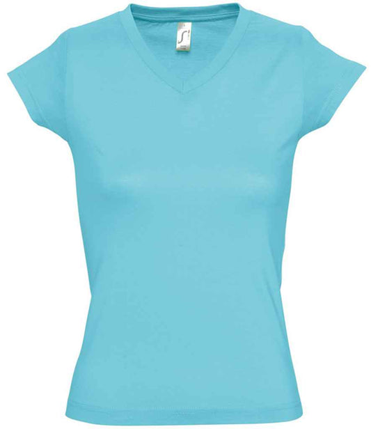 SOL'S Ladies Moon V Neck T-Shirt | Atoll Blue
