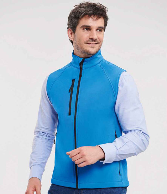 Russell Soft Shell Gilet | Azure