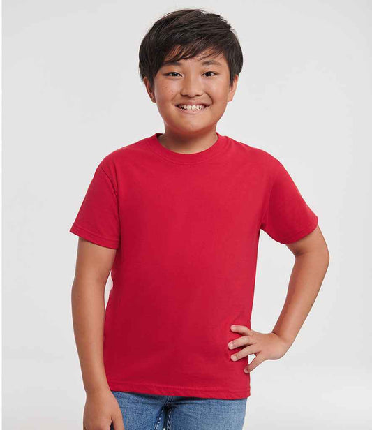Russell Schoolgear Kids Classic Ringspun T-Shirt | Bright Red