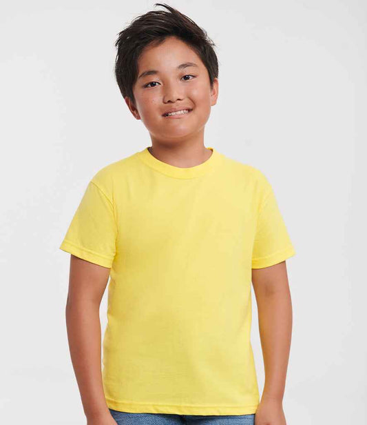 Russell Schoolgear Kids Classic Ringspun T-Shirt | Yellow