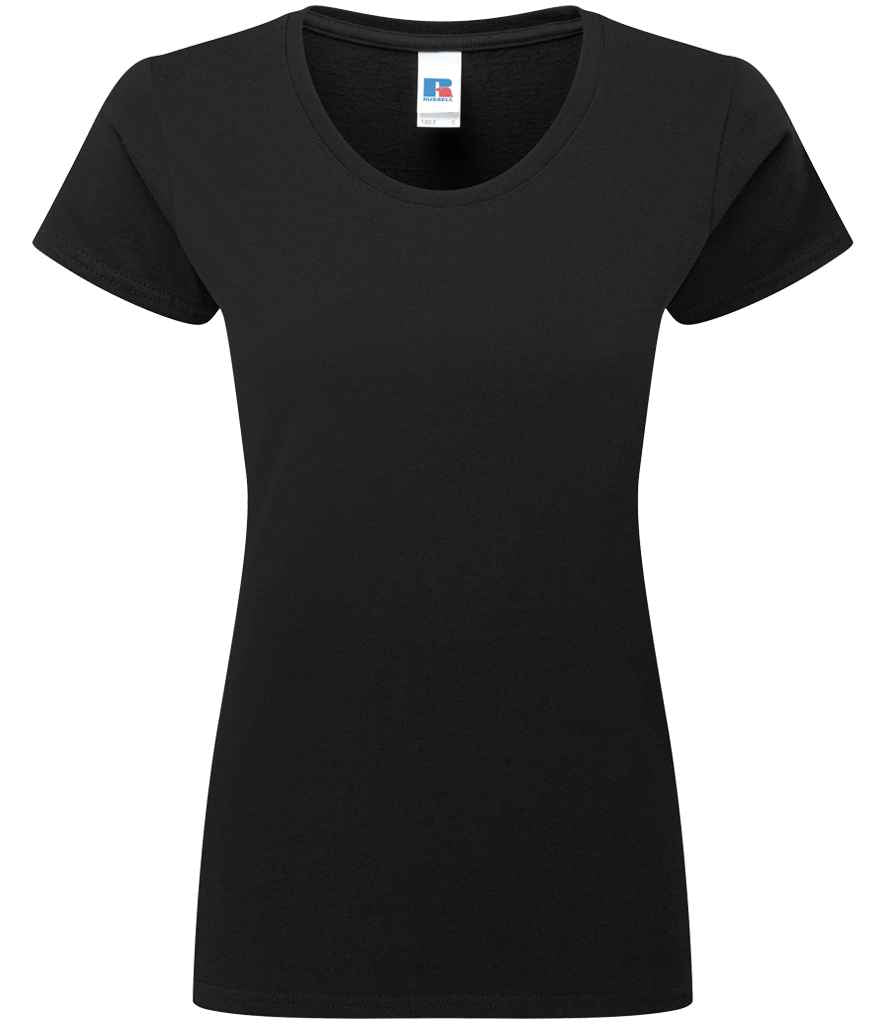 Russell Ladies Authentic Classic Ringspun T-Shirt | Black