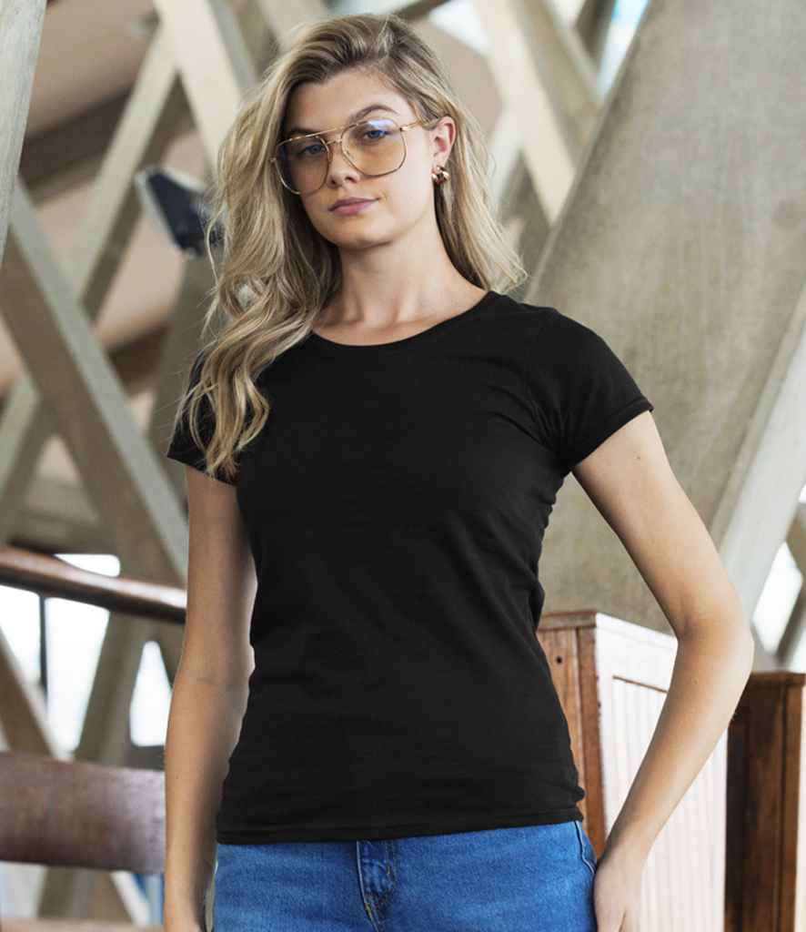 Russell Ladies Authentic Classic Ringspun T-Shirt | Black