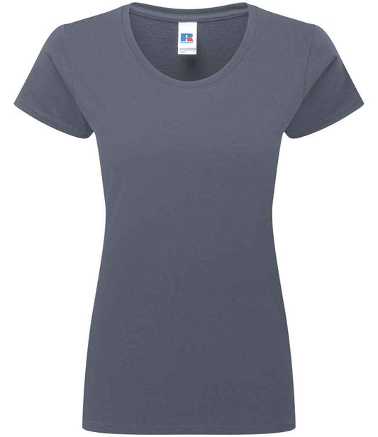 Russell Ladies Authentic Classic Ringspun T-Shirt | Convoy Grey