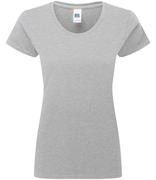 Russell Ladies Authentic Classic Ringspun T-Shirt | Light Oxford