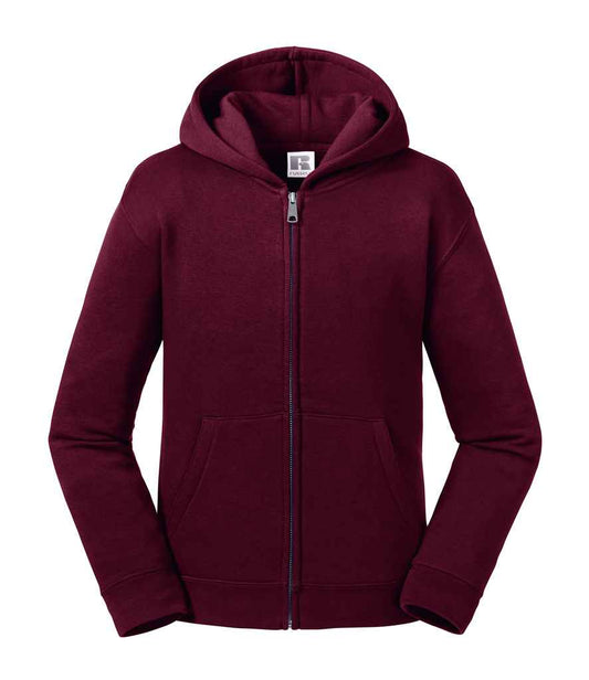 Russell Kids Authentic Zip Hooded Sweatshirt | Burgundy