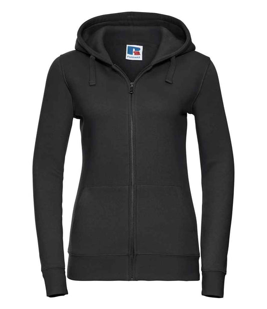 Russell Ladies Authentic Zip Hooded Sweatshirt | Black