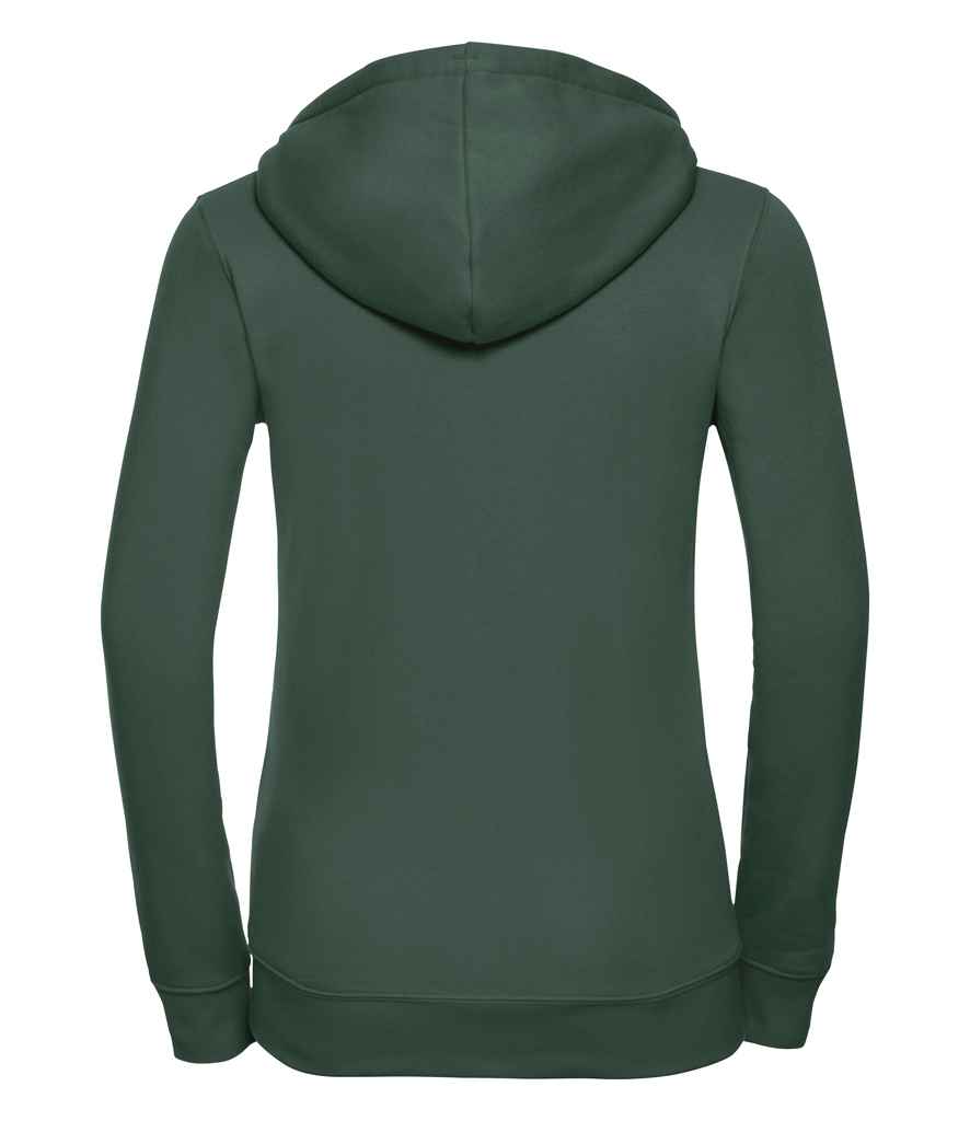 Russell Ladies Authentic Zip Hooded Sweatshirt | Bottle Green