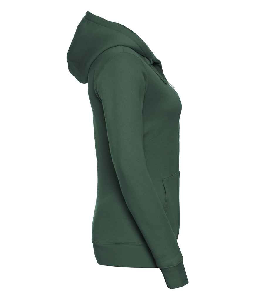 Russell Ladies Authentic Zip Hooded Sweatshirt | Bottle Green