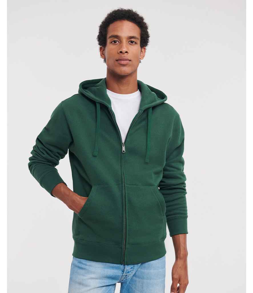 Russell Authentic Zip Hooded Sweatshirt | Bottle Green