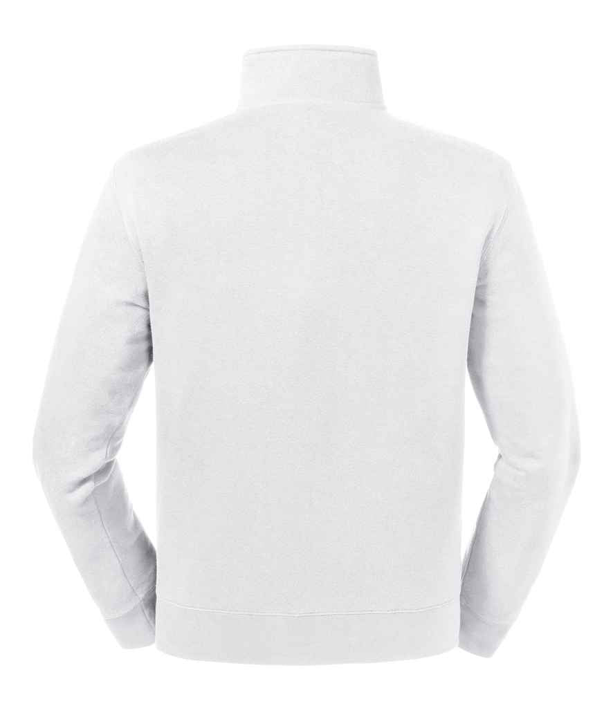 Russell Authentic Zip Neck Sweatshirt | White