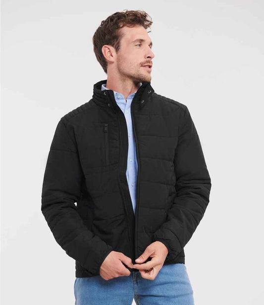 Russell Cross Padded Jacket | Black