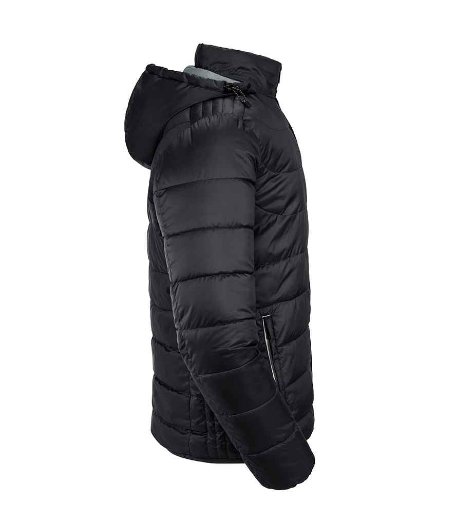 Russell Hooded Nano Padded Jacket | Black