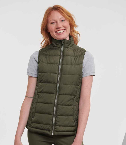 Russell Ladies Nano Padded Bodywarmer | Dark Olive