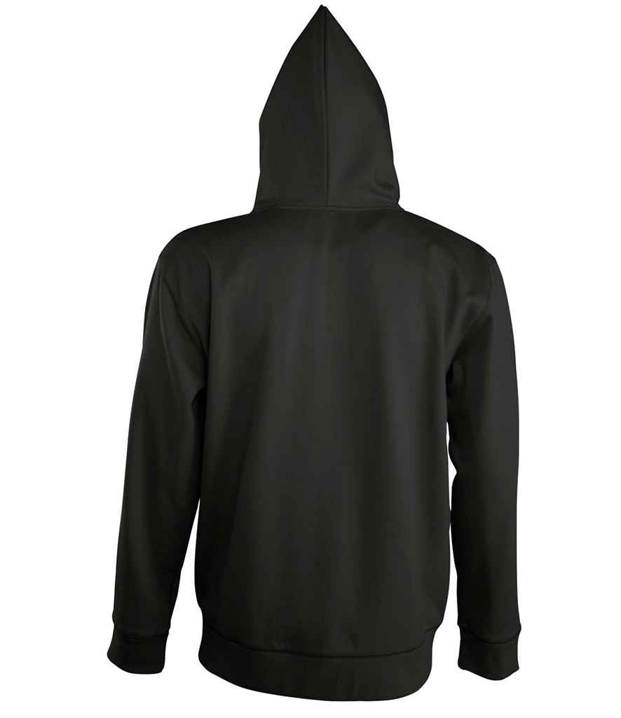 SOL'S Seven Zip Hooded Sweatshirt | Black