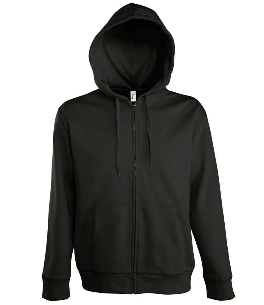 SOL'S Seven Zip Hooded Sweatshirt | Black
