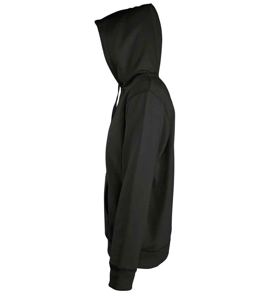 SOL'S Seven Zip Hooded Sweatshirt | Black