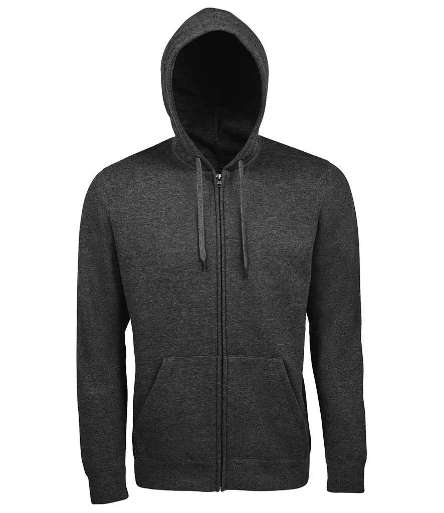 SOL'S Seven Zip Hooded Sweatshirt | Charcoal Marl