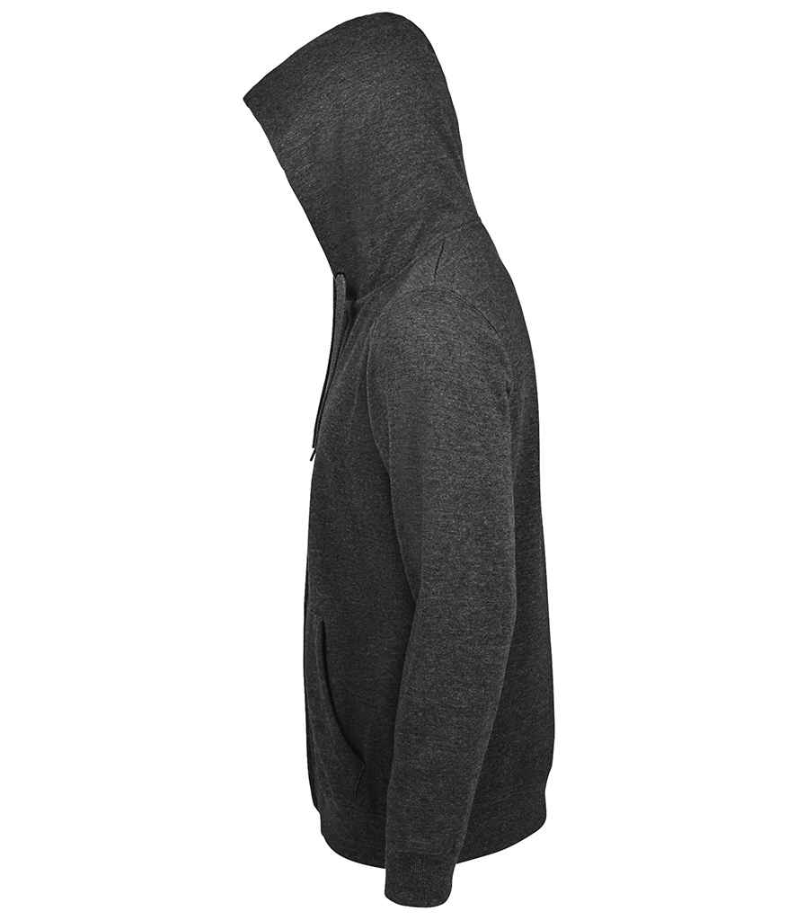 SOL'S Seven Zip Hooded Sweatshirt | Charcoal Marl