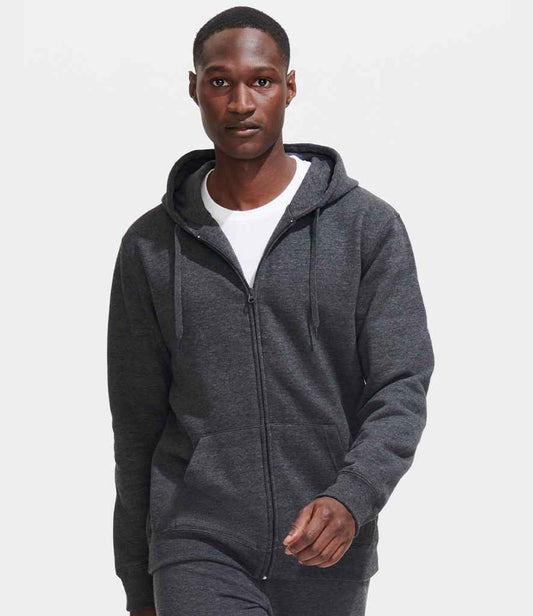 SOL'S Seven Zip Hooded Sweatshirt | Charcoal Marl
