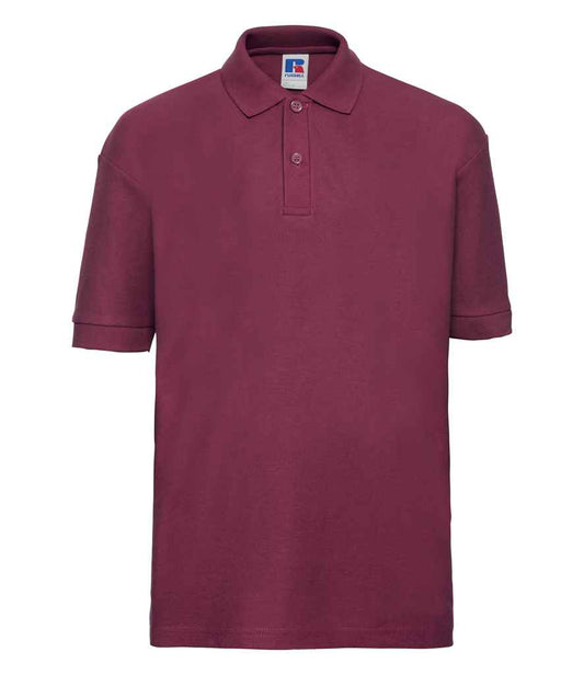 Russell Schoolgear Kids Poly/Cotton Piqué Polo Shirt | Burgundy