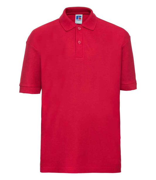 Russell Schoolgear Kids Poly/Cotton Piqué Polo Shirt | Classic Red