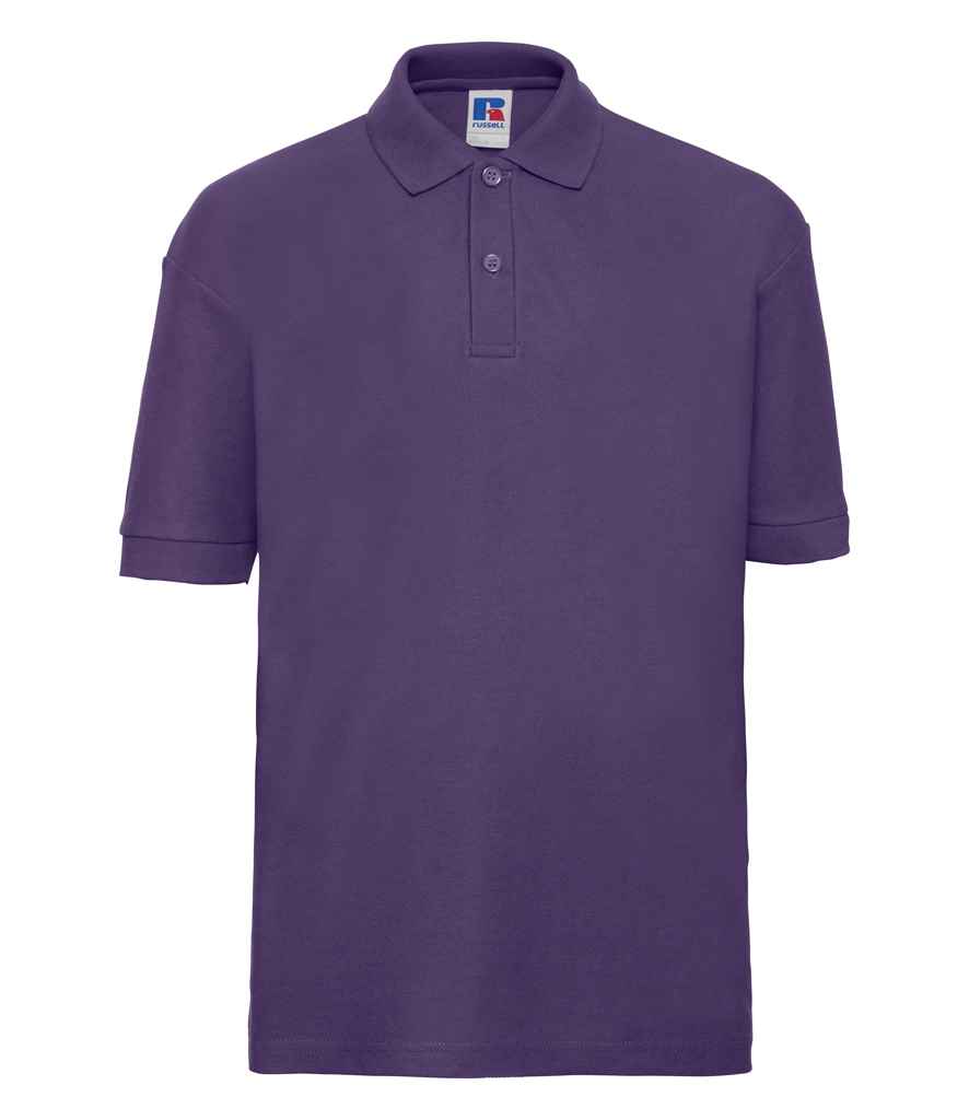 Russell Schoolgear Kids Poly/Cotton Piqué Polo Shirt | Purple