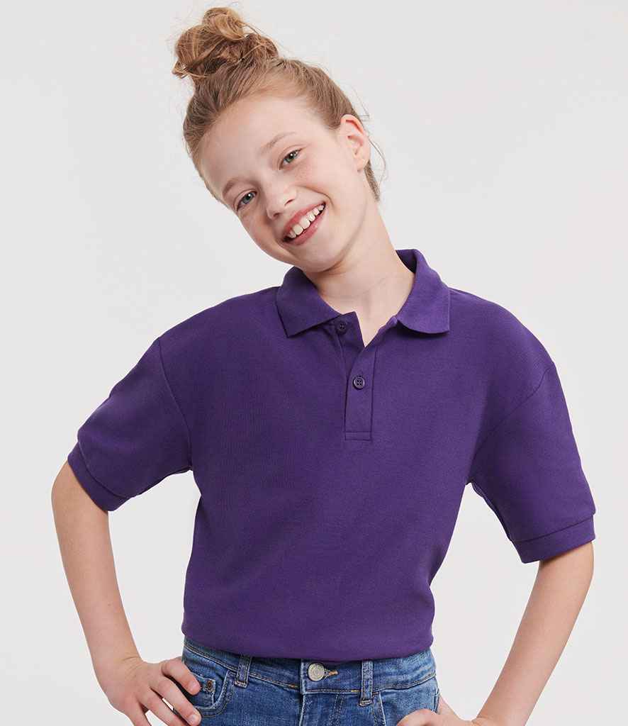 Russell Schoolgear Kids Poly/Cotton Piqué Polo Shirt | Purple