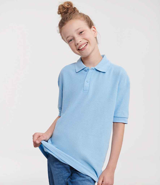 Russell Schoolgear Kids Poly/Cotton Piqué Polo Shirt | Sky Blue