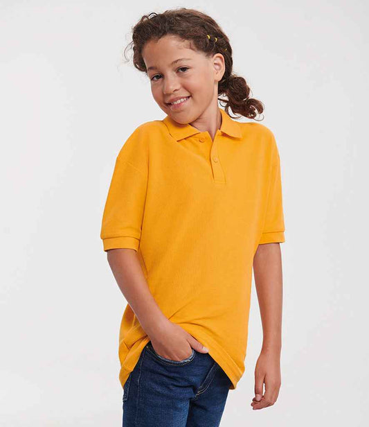 Russell Schoolgear Kids Poly/Cotton Piqué Polo Shirt | Yellow