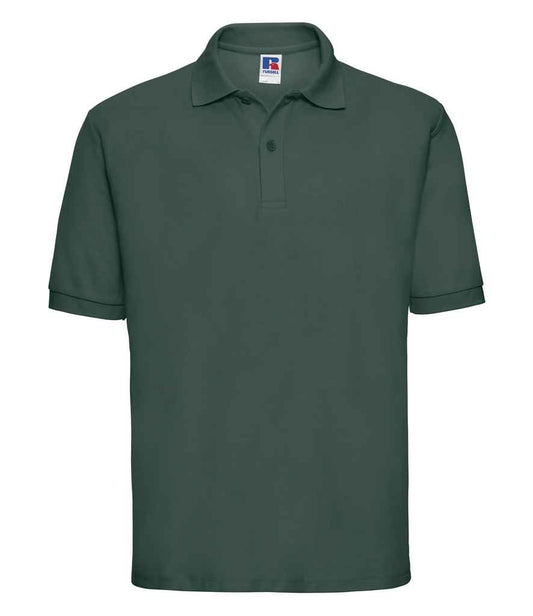 Russell Poly/Cotton Piqué Polo Shirt | Bottle Green