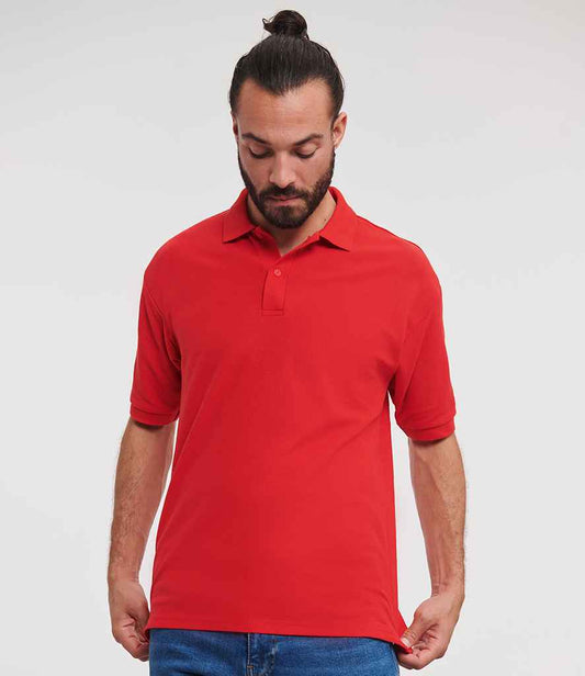 Russell Poly/Cotton Piqué Polo Shirt | Bright Red