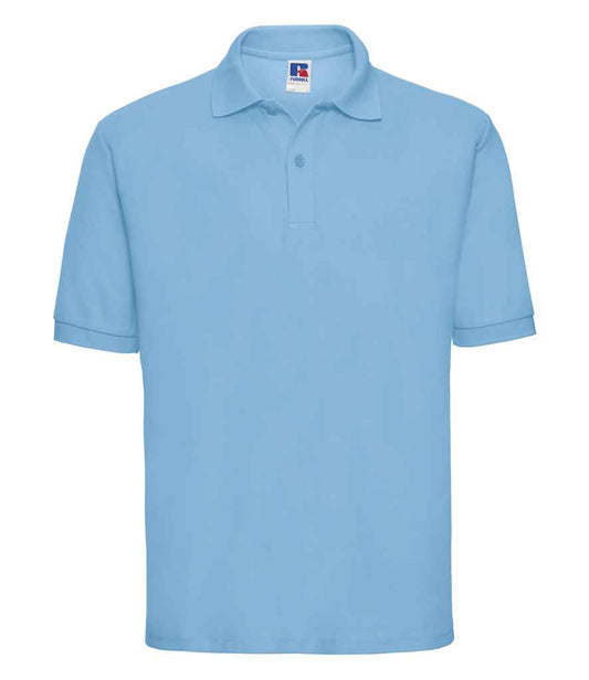 Russell Poly/Cotton Piqué Polo Shirt | Sky Blue