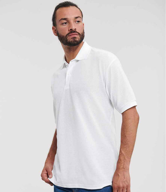 Russell Poly/Cotton Piqué Polo Shirt | White