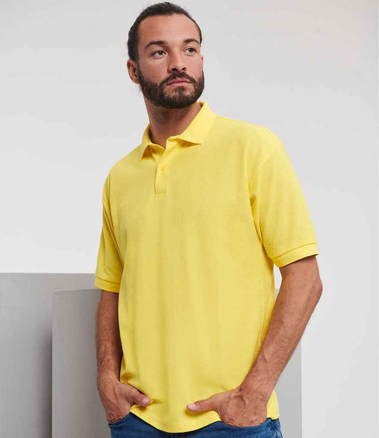 Russell Poly/Cotton Piqué Polo Shirt | Yellow