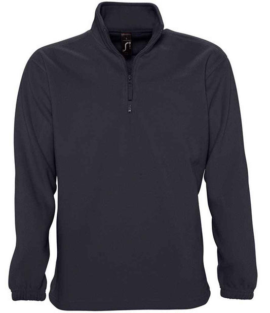 SOL'S Ness Zip Neck Fleece | Charcoal