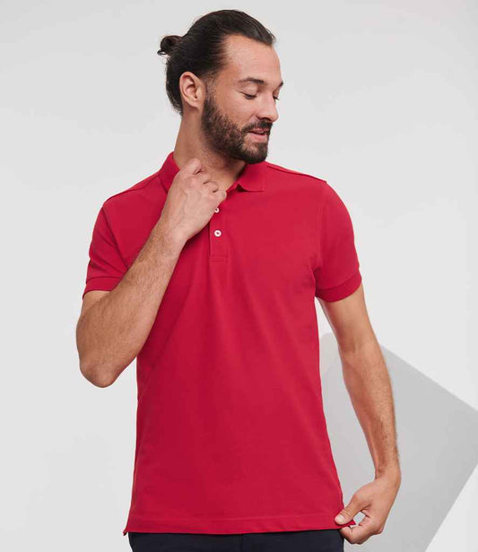 Russell Stretch Piqué Polo Shirt | Classic Red