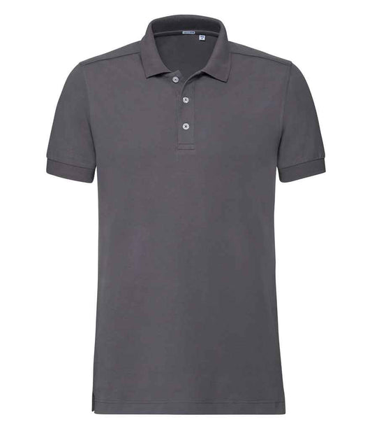 Russell Stretch Piqué Polo Shirt | Convoy Grey