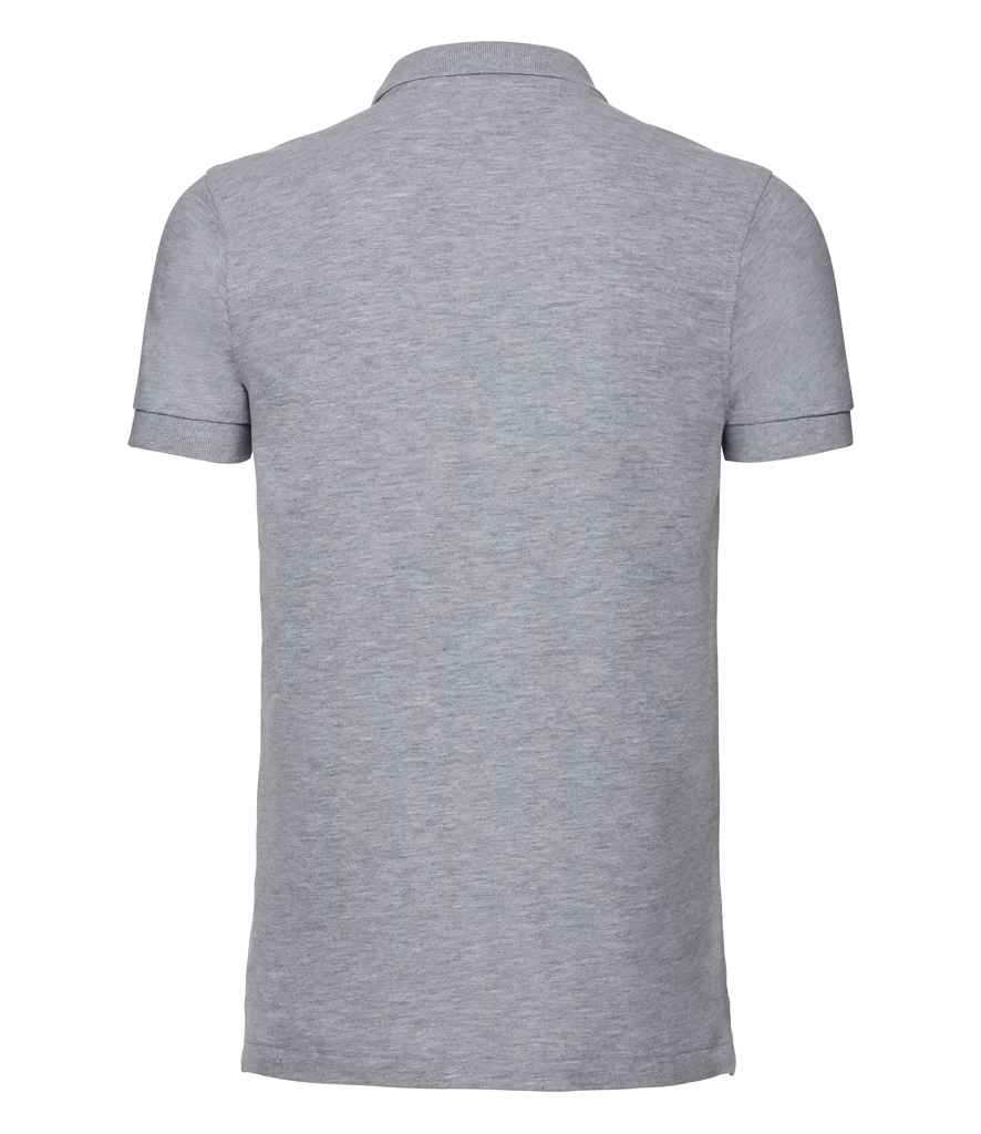 Russell Stretch Piqué Polo Shirt | Light Oxford