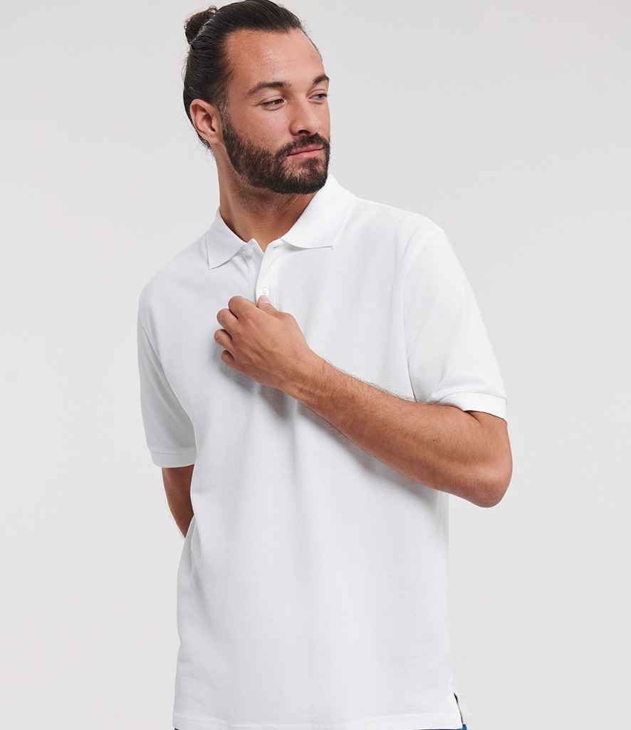 Russell Classic Cotton Piqué Polo Shirt | White