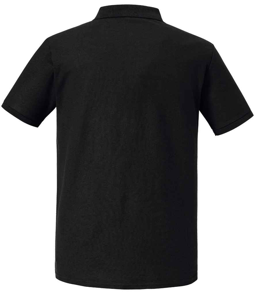 Russell Authentic Eco Piqué Polo Shirt | Black