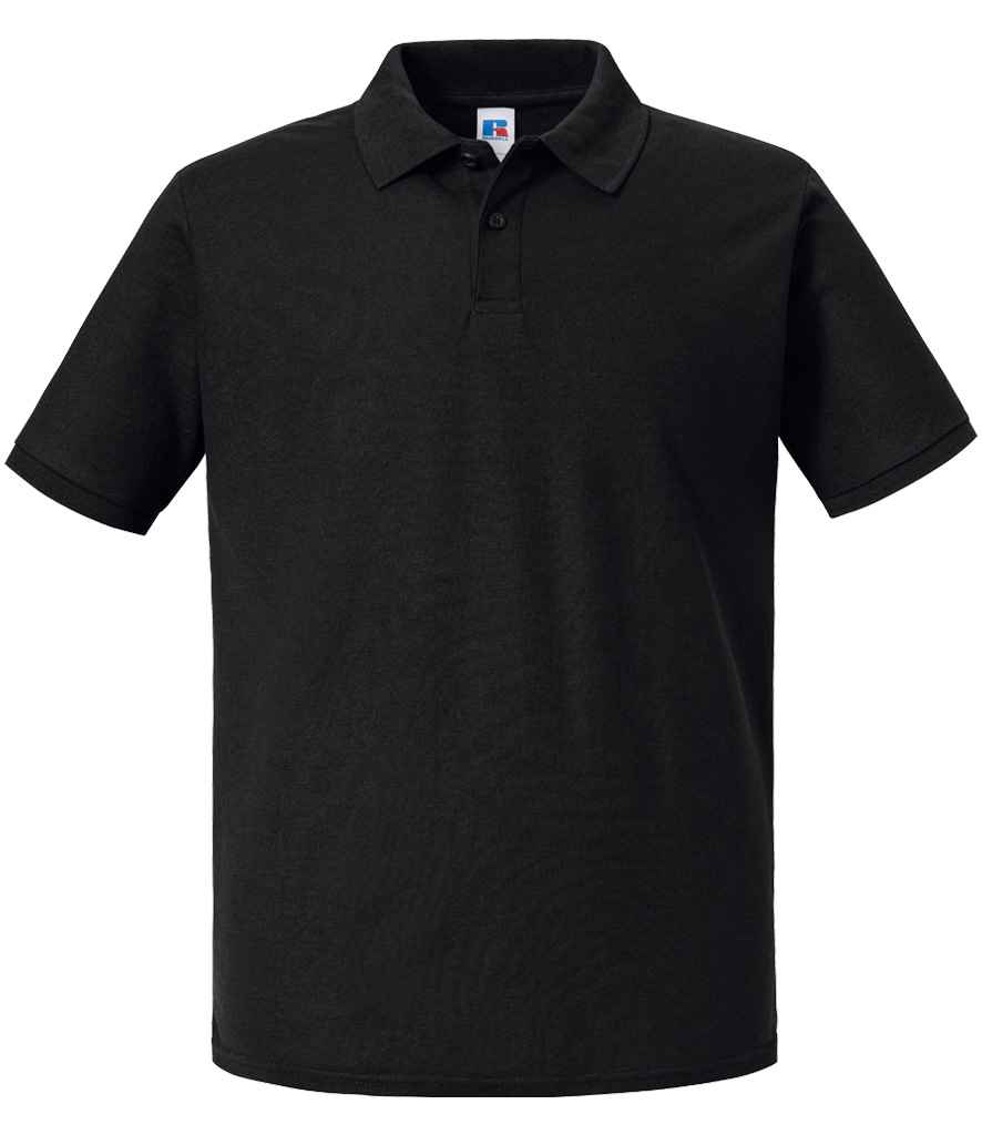 Russell Authentic Eco Piqué Polo Shirt | Black