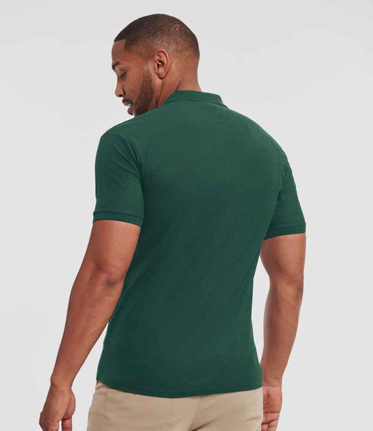 Russell Authentic Eco Piqué Polo Shirt | Bottle Green