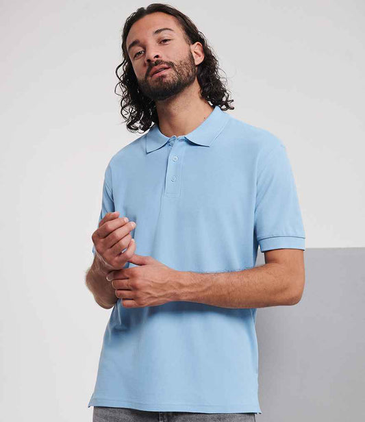 Russell Ultimate Cotton Piqué Polo Shirt | Sky Blue