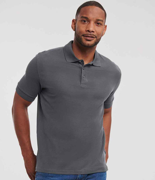 Russell Ultimate Cotton Piqué Polo Shirt | Titanium