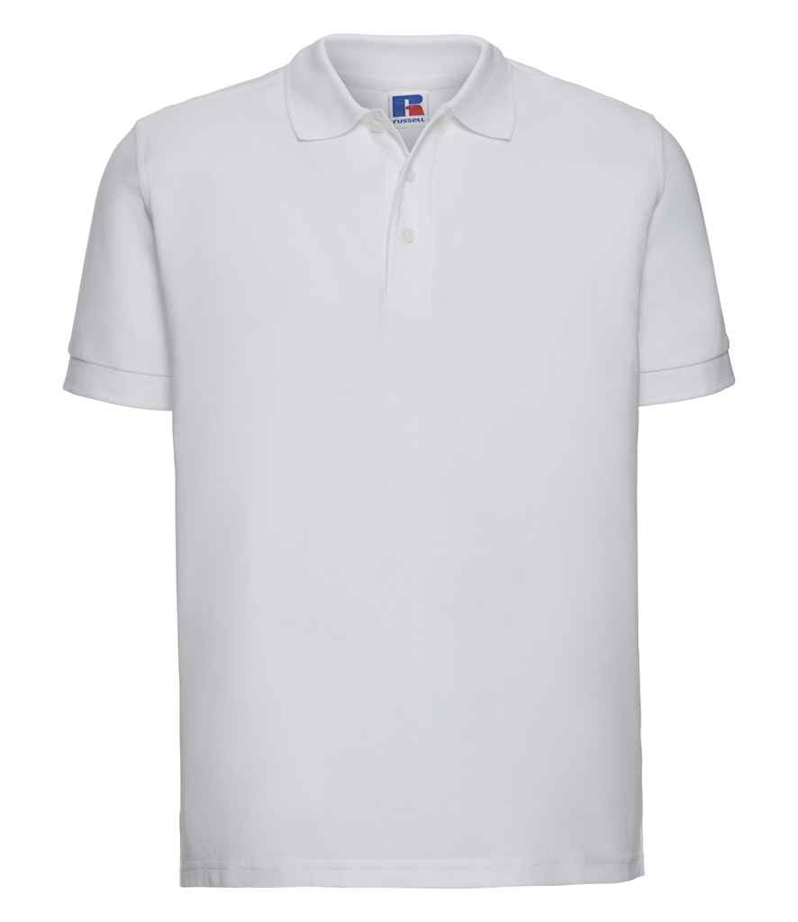 Russell Ultimate Cotton Piqué Polo Shirt | White