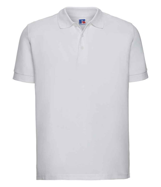 Russell Ultimate Cotton Piqué Polo Shirt | White