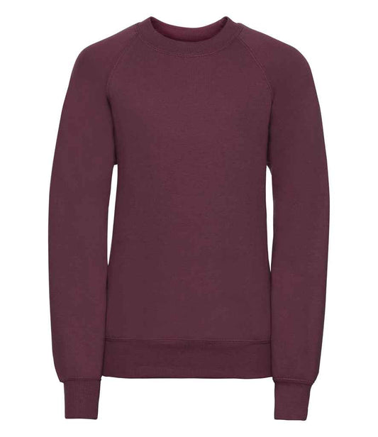 Russell Schoolgear Kids Raglan Sweatshirt | Burgundy