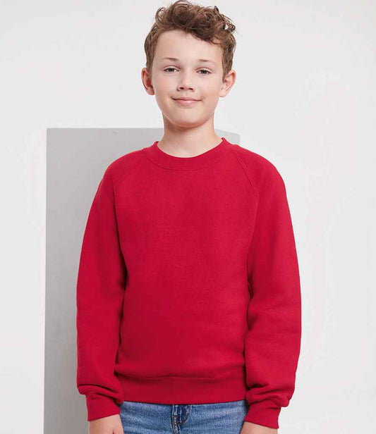 Russell Schoolgear Kids Raglan Sweatshirt | Classic Red